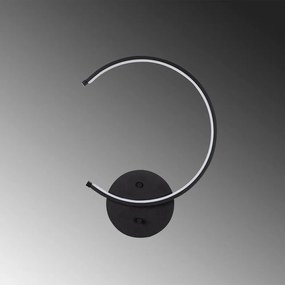 Fekete LED fali lámpa ø 10 cm Moon – Opviq lights
