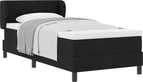 vidaXL Boxrugós ágy matracmal fejtámlával Fekete 80 x 200 cm szövet