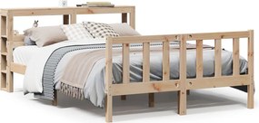 vidaXL tömör fenyőfa ágy matrac nélkül 120 x 190 cm