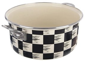 Orion Smaltovaný kastrol Šachovnice Lem , 5 l,pr. 26 cm