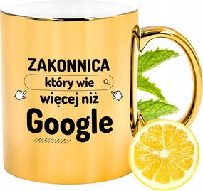 Arany csillogó bögre apácáknak ajándék fényképes nyomtatással