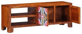tömör akácfa többszínű TV-szekrény 110x30x40