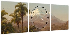 Kép - Frederic Edwin Church, Tamaca Palms, reprodukciók (órával) (90x30 cm)