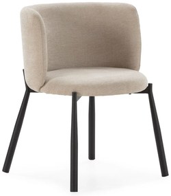 Bézs kárpitozott étkezőfotel szett 2 db-os Ginny – MOME