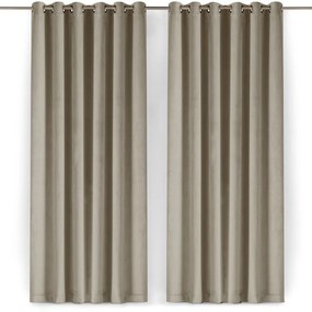 Bézs bársony dimout (részleges sötétítő) függöny 140x175 cm Velto – Filumi