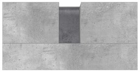 betonszürke szerelt fa fürdőszobaszekrény 65 x 33 x 60 cm