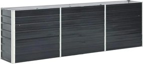vidaXL antracitszürke horganyzott acél kerti magaságyás 240x40x77 cm