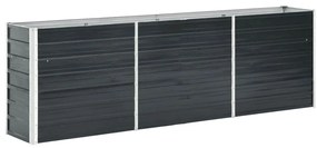 vidaXL antracitszürke horganyzott acél kerti magaságyás 240x40x77 cm