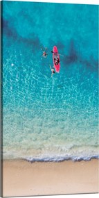 Vászonkép Kajak Tengerpart Emberek Pihenés 60x120 cm Ideális ajándék