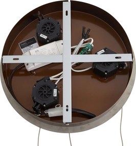 Design függőlámpa rozéarany borostyánszínű üveggel, LED-del, 3 fokozatban szabályozható, 3 fényforrású Easylift - Fiera