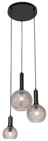 Design lógólámpa fekete füstüveggel 3-lámpás - Chico