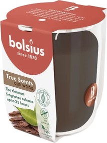 Üveg illatgyertya |bolsius 45h|Agarfa |True Scents