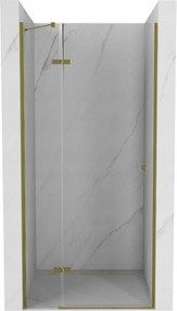 Mexen ROMA zuhany nyíló ajtó zuhanykabinhoz 90 cm, átlátszó üveg / arany, 854-090-000-50-00
