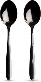 2x Asztali kanál Kis kávés kanál Fekete