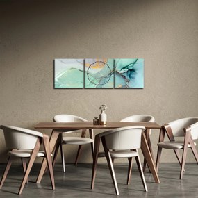 Absztrakt kép (órával) (90x30 cm)