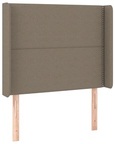 tópszínű szövet LED-es fejtámla 93x16x118/128 cm