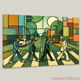 Beatles híres zebrás lemezborítója újragondolva vászonkép – ikonikus stílus modern térbe 60x40 cm