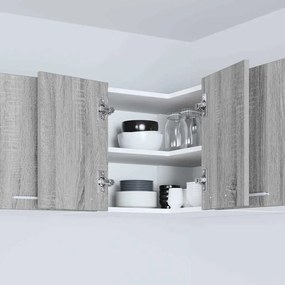 Függő szekrény Riga Szürke Sonoma és fehér 57 x 57 x 40 cm