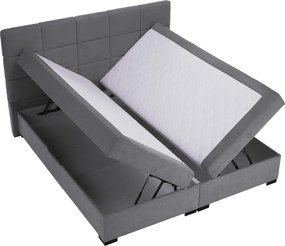 Boxspring ágy, 180x200, szürke, APRIL