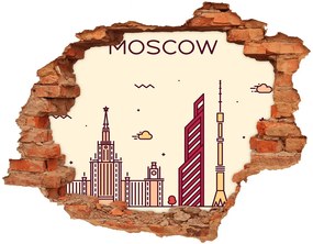 3d-s lyukat fali matrica Moszkva épületek nd-c-88965141