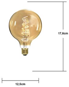 Meleg fehér szálas dimmelhető izzó E27, 3 W Spiral Filament – Star Trading