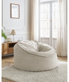 Bézs kordbársony babzsákfotel Socrate – Bobochic Paris