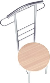 Szobainas, ezüst fém + bükkfa, FRANK