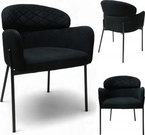 Detroit fotel Fekete Curio Modern fotel Nappali Konyha Loft Glamour