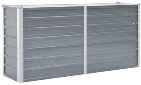 vidaXL szürke horganyzott acél kerti magaságyás 160 x 40 x 77 cm