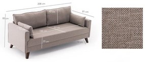 Bézs kanapé 208 cm Bella – Balcab Home