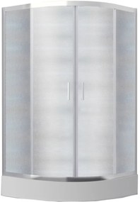 Besco Modern 165 zuhanykabin 80x80 cm félkör alakú króm fényes/matt üveg MP-80-165-M