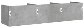 betonszürke szerelt fa faliszekrény 75x18x16,5 cm