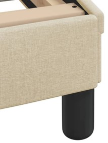 krémszínű szövet ágykeret Dover 180 x 200 cm