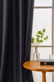 Függöny OXFORD LIGHT 140x250 cm, sötétszürke Felfüggesztés: Hullámos sínszalag