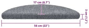 20 db világosszürke öntapadó lépcsőszőnyeg 56 x 17 x 3 cm