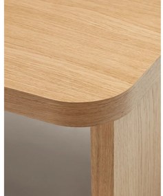 Natúr színű dohányzóasztal tölgyfa dekorral 75x140 cm Oaq – Kave Home