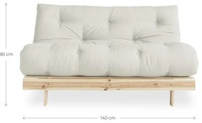 Roots bézs kinyitható kanapé 140 cm - Karup Design