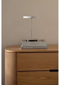 Világosszürke fém LED asztali lámpa fém búrával (magasság 31 cm) Asteria Move – UMAGE