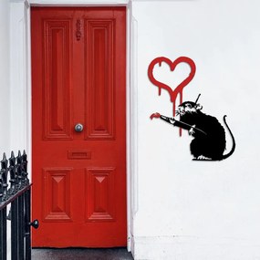 Banksy fém fali dekoráció, 60×70 cm