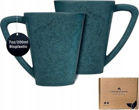 Szett 2 db 200 ml-es Kék Színű, BPA-mentes, Fenyőfa Kávéscsésze