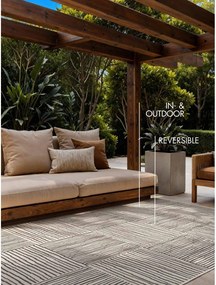 Fekete-krémszínű kültéri-beltéri szőnyeg 120x170 cm Haringey Nightingale – Ted Baker