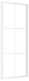 Fehér ESG üveg és alumínium beltéri ajtó 83 x 201,5 cm