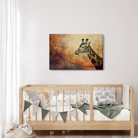 Kép - Zsiráf, festmény (90x60 cm)