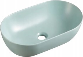 Uptrend Sparrow mosdókagyló pultra szerelhető ovális 50x30cm sage mist matt U35