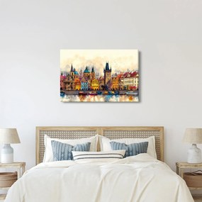 Kép - Ősz a festett városban (90x60 cm)
