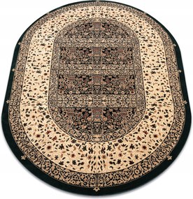 Étkezőszőnyeg Polonia gyapjú ovális Ólomüveg zöld Klasszikus 200x300 cm