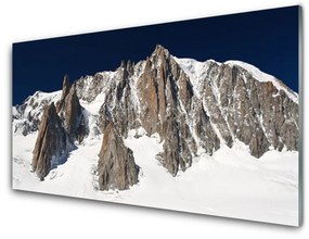 Akrilüveg fotó Havas hegycsúcsok 125x50 cm