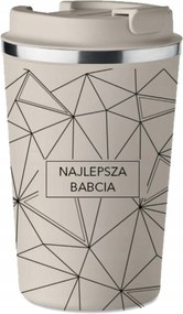 Prémium termo bögre Bézs Legjobb Nagymama ajándék nagyinak KT_163