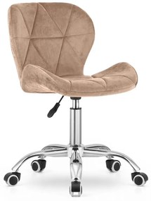 Dolgozószobai szett – összecsukható íróasztal ZARIMO 80×40 cm sonoma tölgy + irodai szék AVOLA VELVET világosbarna