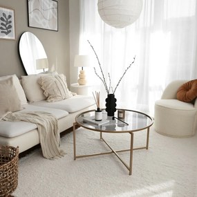 Sun Gold dohányzóasztal sötét üveggel